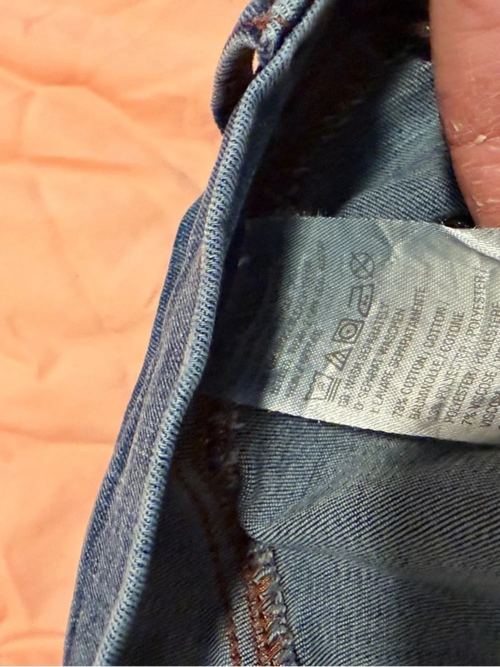 Canon Dark Blue Denim Midi Skirt with Front Slit - Picture 5 of 7